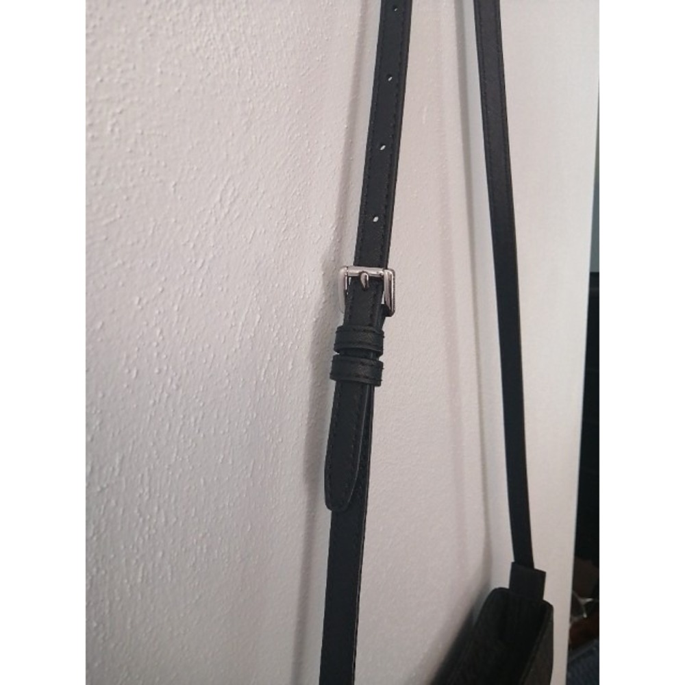 Michael Kors Crossbody Womens Black L Shoulder Bag Leather Jet Set Travel NEW - Picture 5 of 12